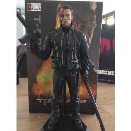 12inch New Movie Crazy Toys Terminator 2 Judgment Day T-800 Arnold Schwarzenegger PVC Action Figure Model Toy Christmas Gift