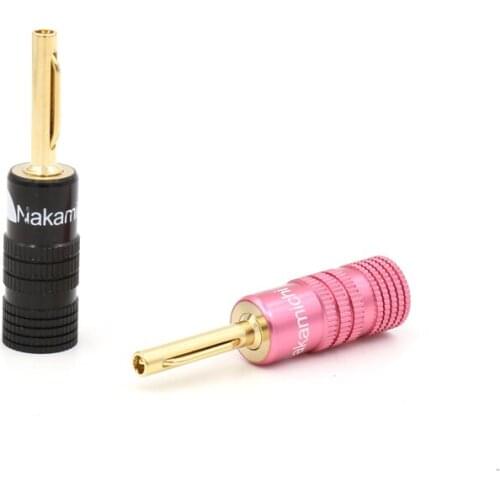 12pcs Nakamiche 24K Gold plated Hot New Speaker cable Banana Plugs Connectors