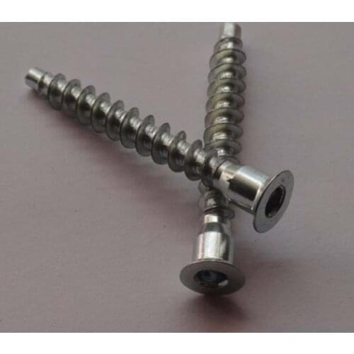 20pcs M5 M6.3 M7 Allen flat head wood screws hex socket self-tapping screw furniture direct repair wooden teeth bolt 50mm-70mm L