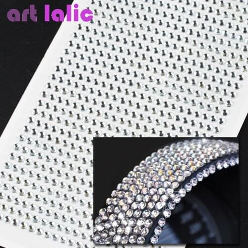 990pcs 4mm Rhinestones Self Adhesive Diamantes Stick On Crystals Beads Nail Art Car SILVER