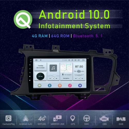 JSTMAX 9" Android 10.0 Car GPS Player For Kia K5 Optima 2011 2012 2013 2014 2015 Multimedia Radio Player