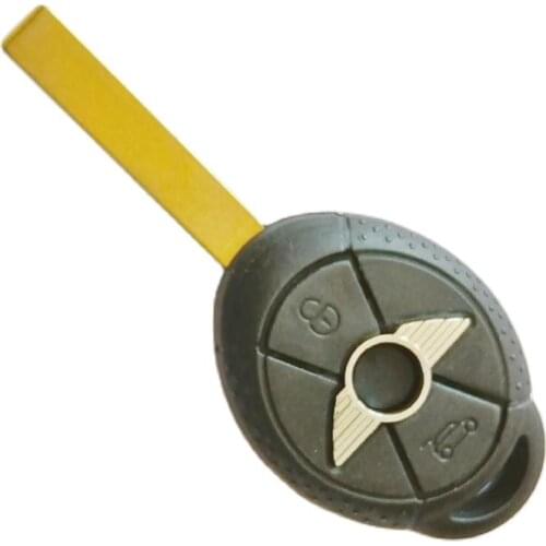 With Logo 3 Button Remote Car Key Case Cover Replacement For BMW Mini Cooper Uncut Blade FOB Key Shell