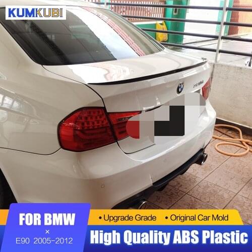 For BMW E90 Black Spoiler 2005-2012 Car ABS Plastic Rear Trunk Boot Wing Lip Spoiler For BMW E90 320i 320li 325li 328i Spoiler