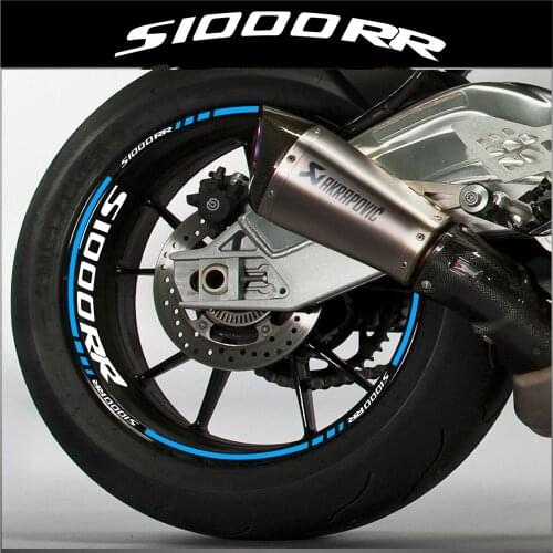 For BMW S1000RR S1000 RR s1000rr Motorcycle Rim Wheel LOGO Stickers Stripes Reflective Waterproof Tire Decal Stickers Kit