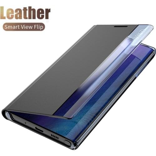 Smart View Flip Case for Samsung S20 Plus S21 Ultra S20 FE PU Leather Cover for Samsung Galaxy S21+ S20+ Magnet Stand Case