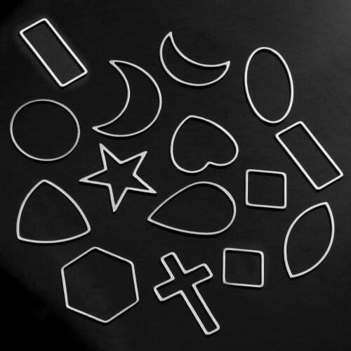 50Pcs Stainless Steel Various Shape Connector Charms Pendant DIY For Necklace Bracelet Jewelry Makings Findings