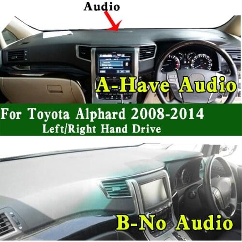 Fits Toyota Alphard Hybrid 20 Series GGH20 ANH20 ATH20 2008 2009 2010 2011 2012 2013 2014 Dashmat Dashboard Cover Pad Carpet