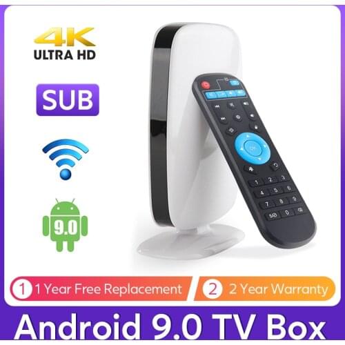 Leadcool R9 SUB Smart TV Box Android 9.0 1G 8G 2G 16G Amlogic S905W Quad Core 2.4Ghz WiFi Leadcool 4K Media Player Set Top Box