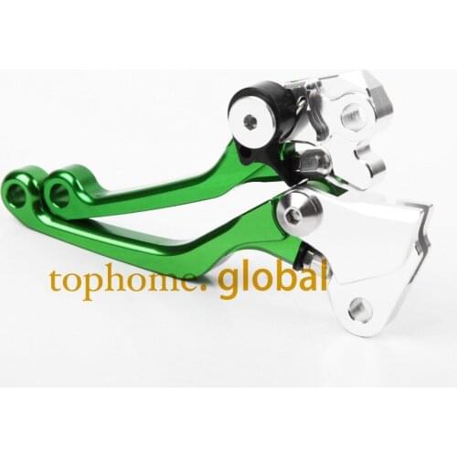 Hot One Pair CNC Pivot Dirttbike Brake Clutch Levers Green Color For Kawasaki KX450F 2006-2012 2007 2008 2009 2010 2011 2012