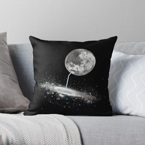 Luna Finds A Drink Throw Pillow Cushion Cover Polyester throw pillows case on sofa home living room car seat decor 45x45cm