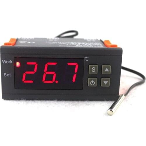 Mini Digital Temperature Controller Thermostat Regulator 10A 110V 220V 12V Thermostat LED Display NTC Sensor Delay Protect
