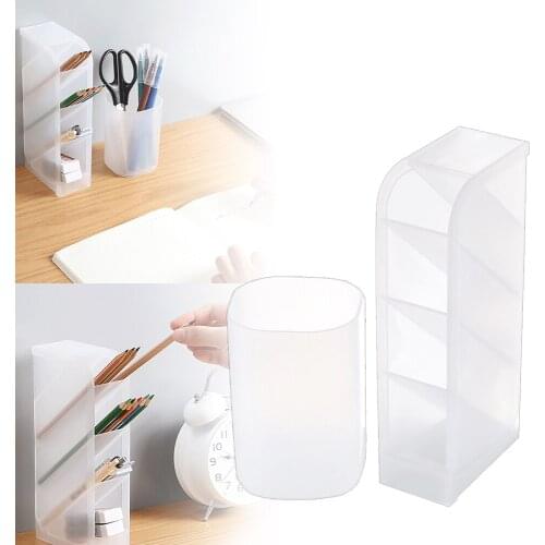 Desk Organizer Pens Storage Brush Stand Desk Pencil Holder Makeup Storage Box