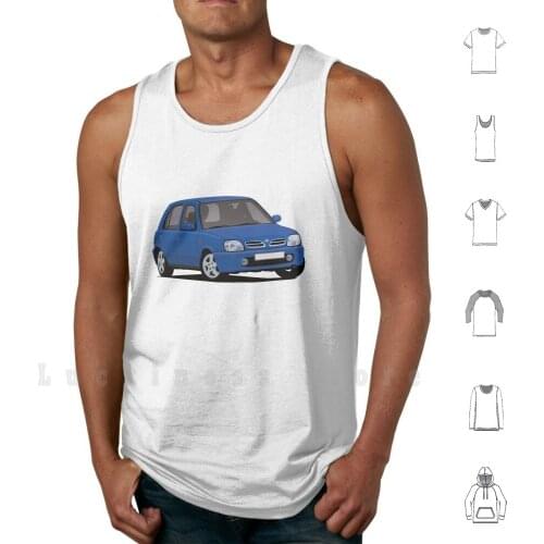 Nissan Micra ( March ) K11c - Illustration - Blue tank tops vest sleeveless Nissan Micra Nissan Micra Micra K11