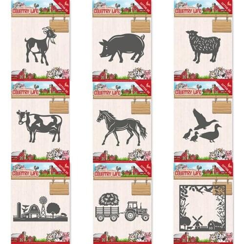 New Animal farm cart frame metal Cutting Dies Stencils DIY Scrapbooking Paper/photo Cards Embossing Dies