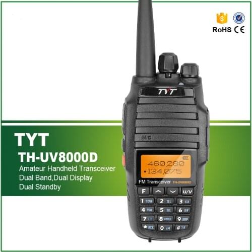 Upgrade Version Best Price 10W Output 3600MAH Battery Dual Band 136-174/400-520MHZ Original Cross Band Repeat TYT TH-UV8000D