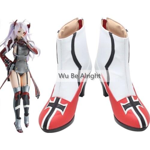 Azur Lane Prinz Eugen Game Cosplay Shoes Boots Halloween Carnival Party Cosplay Costume Accessories Customer Size Made