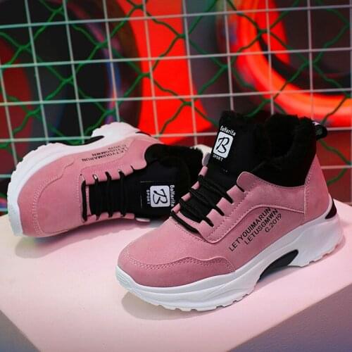 OLOMM 2019 autumn and winter new womens thick-soled fashion sports shoes wild breathable warm casual sports shoes AB-80