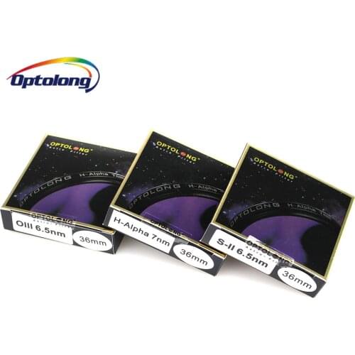 OPTOLONG Filter H-Alpha 7nm SII-CCD 6.5nm OIII-CCD 6.5nm Narrow Band Telesope Filter Kit for Deep Sky 36mm Unmounted LD1013C