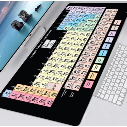 Periodic Table of Elements Mousepad Kawaii Gaming Accessories Non-slip Mouse Pad XXL Mausepad Keyboard Mat Tapis De Souris 90x30