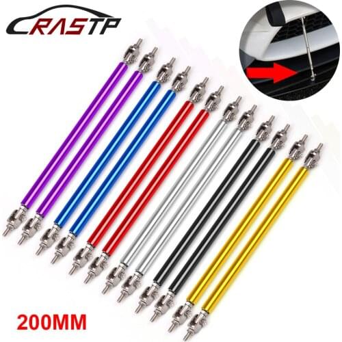 RASTP - Professional 2PCS Adjustable Front Bumper Lip Splitter Strut Tie Bar Support Rod 200MM Car Styling Accessories RS-BTD009