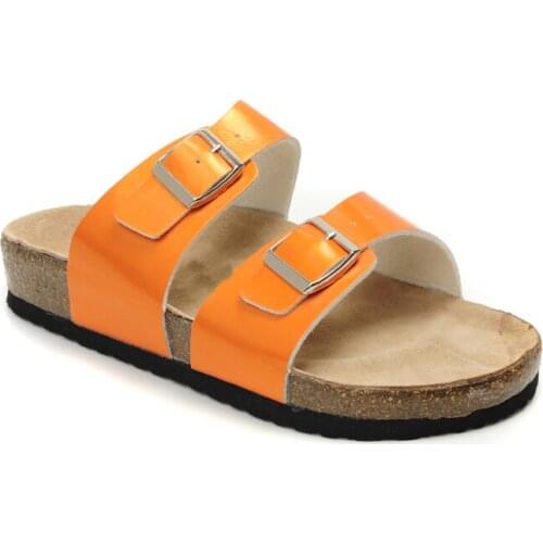 High-quality cork rubber sole unisex leather outdoor beach casual sandals with box can be issued on behalf of