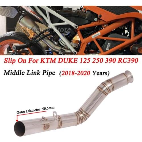 Slip On For KTM DUKE 125 250 390 RC125 RC390 2018-2021 Years Motorcycle GP Racing Ehxaus Modified Escape Middle Link Pipe 51mm