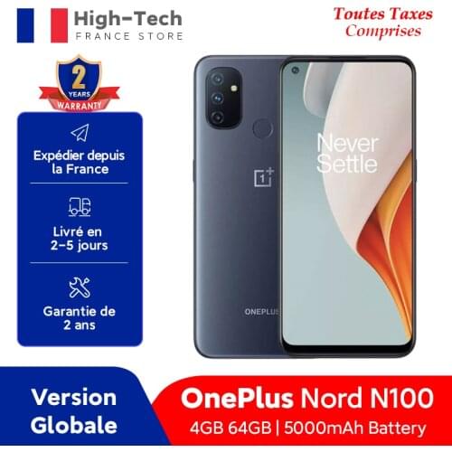 OnePlus Nord N100 Global Version 4GB 64GB Smartphone Snapdragon 460 90Hz 6.52'' Display 13MP Triple Cameras 5000 mAh Battery 18W