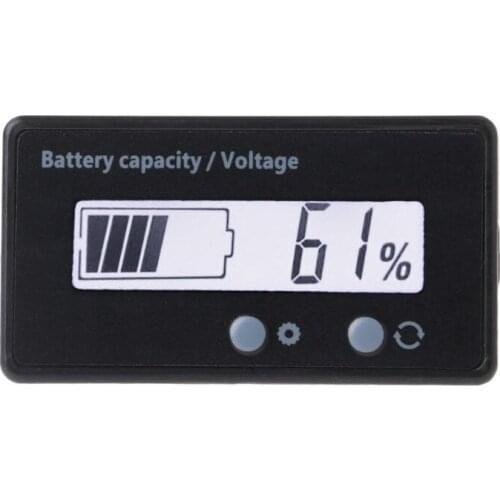 12V/24V/36V/48V 12V/24V/36V/48V LCD Acid Lead Lithium Battery Capacity Indicator Voltmeter Voltage Electric Motorcycle Scooter