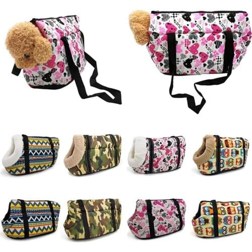 Printed Satchels Convenient Pet Outing Messenger Bags Retro Pet Bags Pet Supplies Comfortable Pet Outing Shoulder Bags Portable