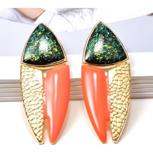 Vintage Ethnic Drop Earrings Trendy Geometric Alloy Metal Dangle Earrings For Women Girls Party Gifts Accessories