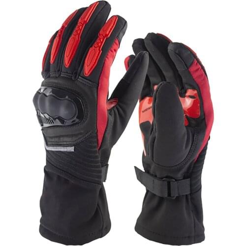 Non-slip Moto Gloves Waterproof For Motorcycle Touch Screen Warm Micro Fabric Durable Winter M-XL Riding Drop Resistance Thicken