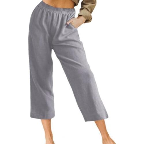 Women Loose Trousers Summer Casual Comfortable Women Clothing Capri Pants Work Women Clothing Capri Pantsбрюки женские XXXL