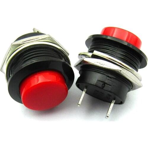 2pcs/lot Key switch switch button Jog switch R13-507 16MM red lock switch