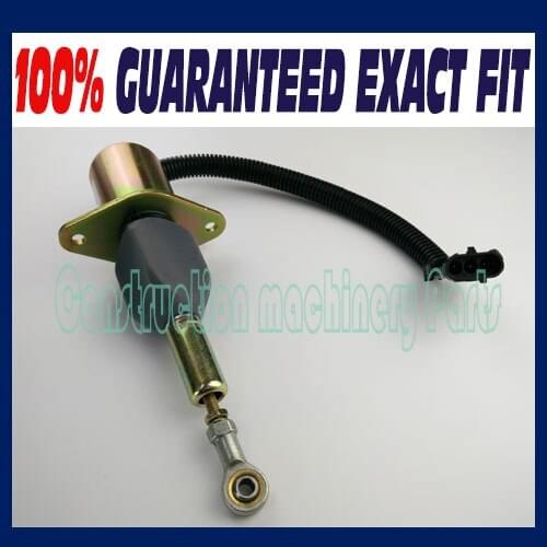 3930233, SA-4335-12 Fuel shutdown Solenoid For CUMMINS 6BT 6CT, 3" spacing, 3 round pins