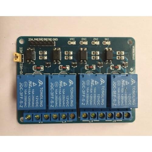 12V 4 Channel Relay Module with Optocoupler PIC/AVR/51/ARM For Single Chip G08 Drop ship