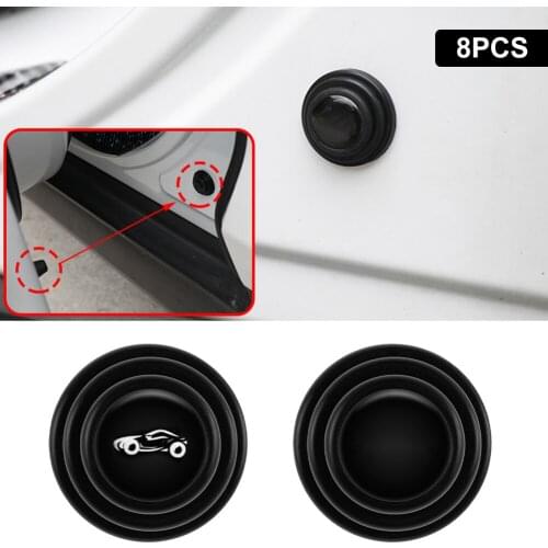8Pcs Car Soundproof Buffer Stickers Door Shock Absorber Accessories For Audi Mazda Car Door Hood Trunk Shock-Absorbing Gaskets