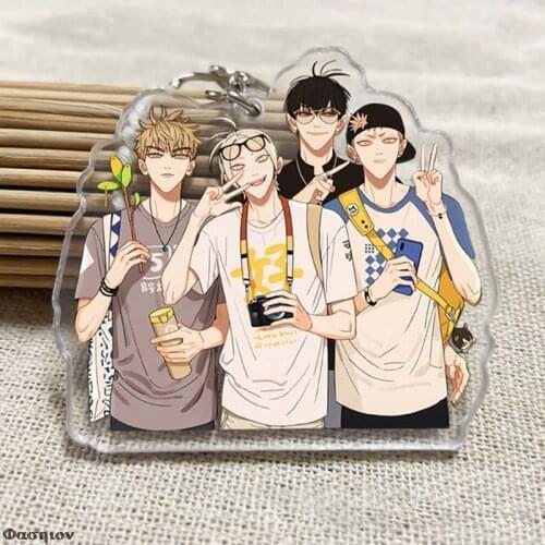 Anime 19 Days Keychain cute keyrings youth key holder Cartoon Figure Old Xian Hetian Jian Yi Pendent Key Ring Jewelry