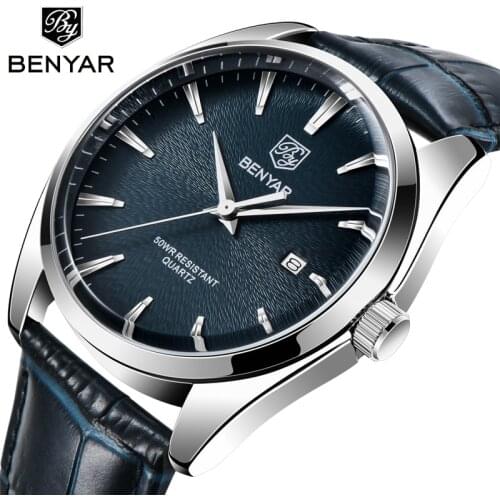 BENYAR Mens Watches brand luxury quartz watch for men 50M Waterproof MIYOTA Movement Fashion casual watch men Relogio Masculino