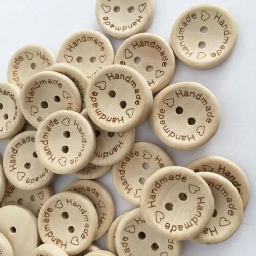 500Pcs/lot Wooden Buttons Clothing Decoration Wedding Decor Handmade Letter DIY 2hole button Scrapbooking For Sewing