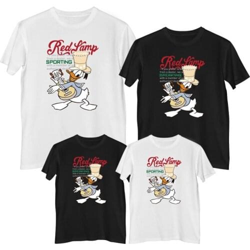 Disney Donald Duck Daisy Duck T shirt Comfortable Breathable 100%cotton Fashion Woman T-shirts mom and daughter matching clothes