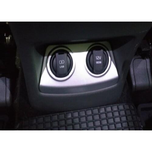 For Kia Sportage 4 QL 2016-2018 2019 2020 ABS Car Interior Cigarette Lighter USB Port Trim Sequins Cover Sticker Accessories