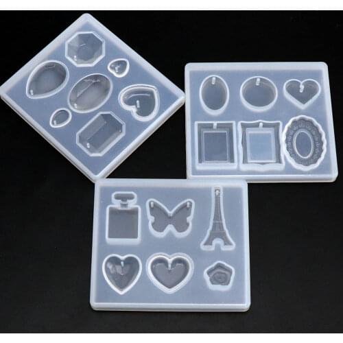 1Pcs Button Geometry Graphic Crafts Transparent Resin Combination Mould For Diy Making Looking For Accessories