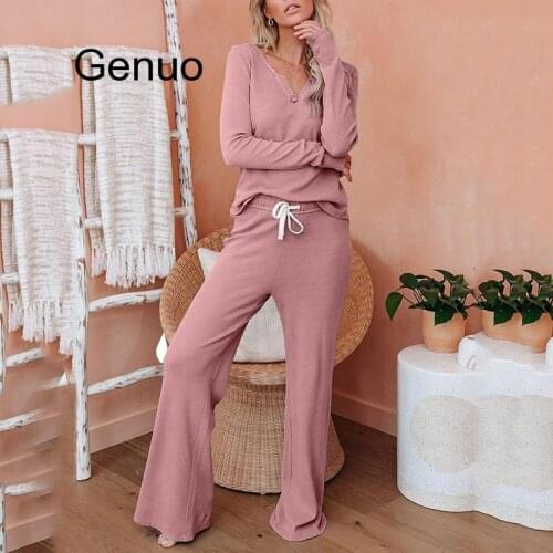 Женские трикотажные пижамы Genuo China At AliExpress