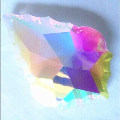 Top Quality 30pcs/lot 38*22mm Clear AB Crystal Chandelier Prism Parts,Crystal Faceted Suncatchers Pendant,Curtain Part Decor