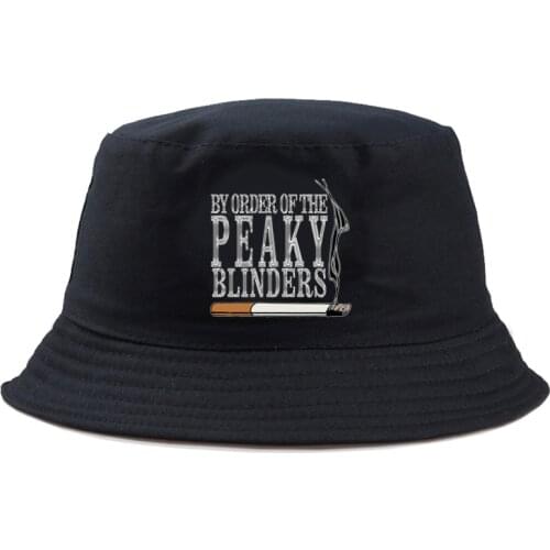 Peaky Blinders print Fisherman cap Panama Street Side Seaside Beach Tourism Bucket Hat Drivers Cap Simple Style