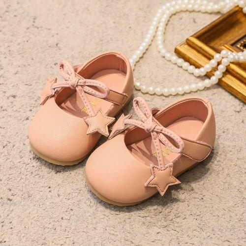Baby Girl Shoes Autumn Cute Bow Soft Bottom First Walkers Non-slip Toddler Shoes Kids Princess Shoes Size 14-26 SOH011