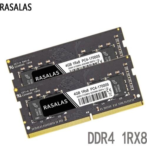 Rasalas Memoey RAM DDR4 Laptop 1Rx8 17000 19200 21300 SODIMM 260pin 1.2V Notebook Memoria Ram for DDR4 Computer Parts