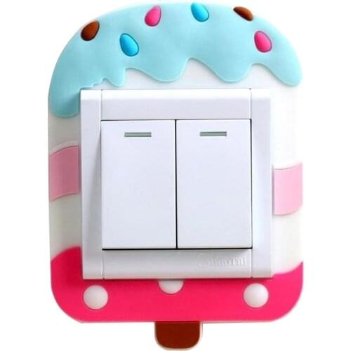 Switch Wall Sticker Self-adhesive Luminous 3D Cartoon Stickers Modeling Living Room Household Light Socket Panel Home Decoration