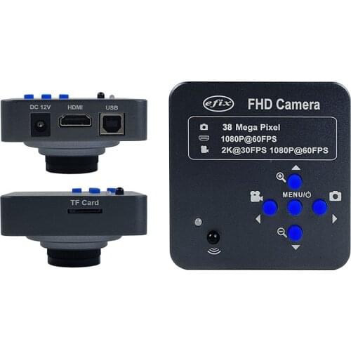 Full HD 38MP 1080P 60FPS Industrial Video Microscope Camera HDMI USB Measurement Software Phone Repair Instrument Tools