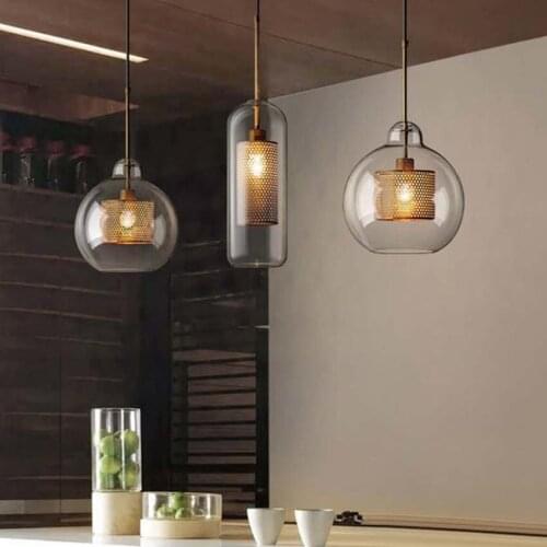Modern Living room/Bedroom/Minimalist/Restaurant Pendant Light Nordic Clothing Decoration Glass Ball Pendant Lamp